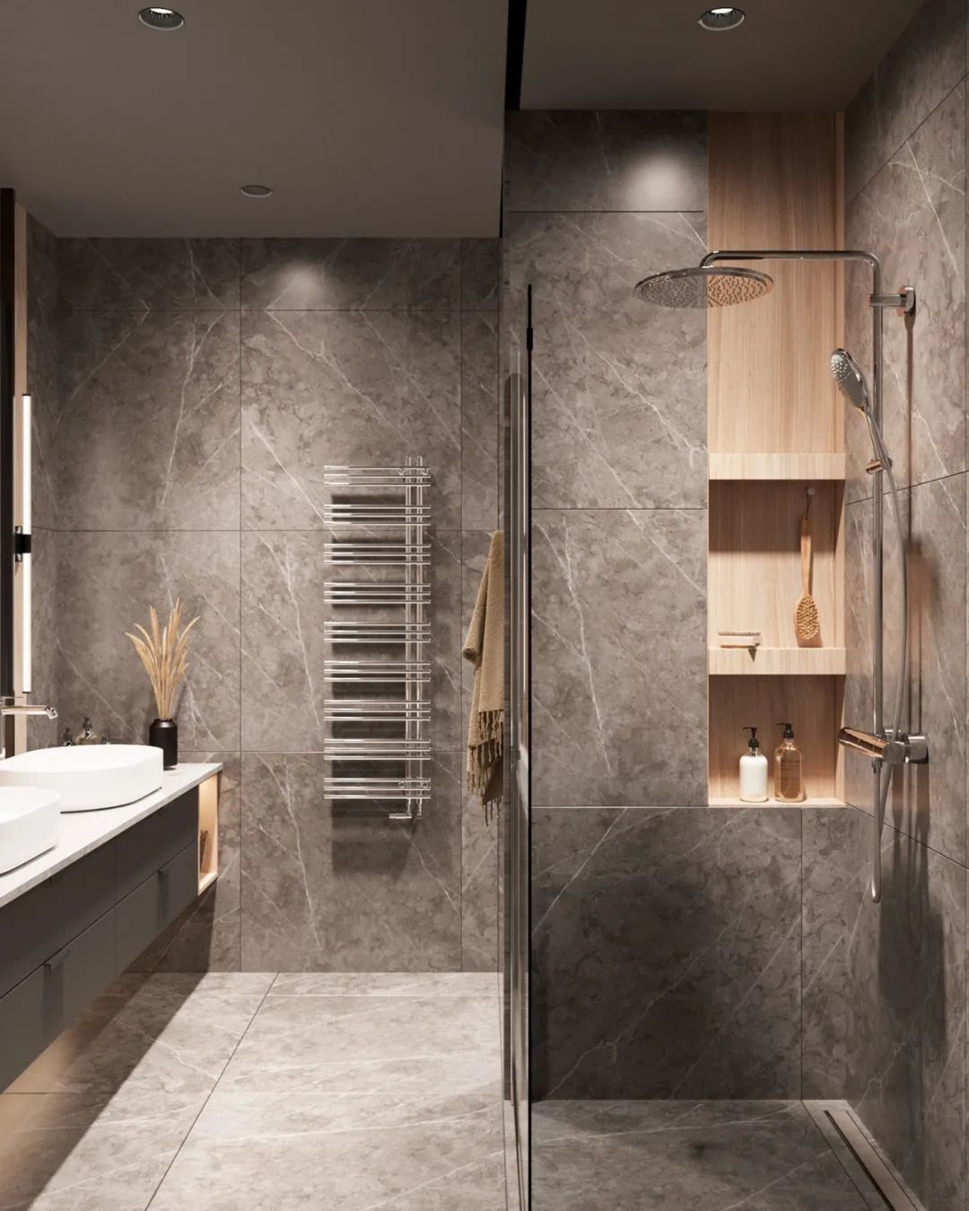 俄罗斯 120㎡原木简约公寓,素雅而精致-53