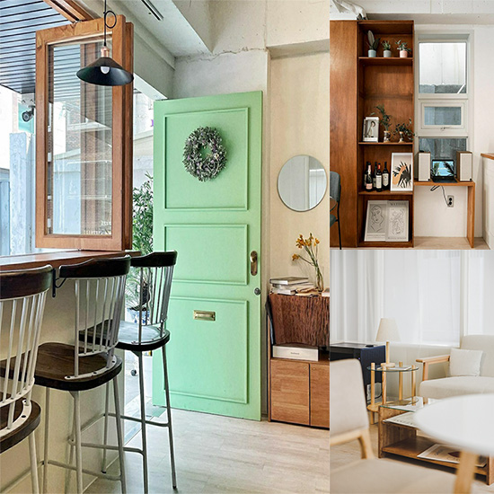 13 平咖啡屋，白色与木纹的极简设计-1