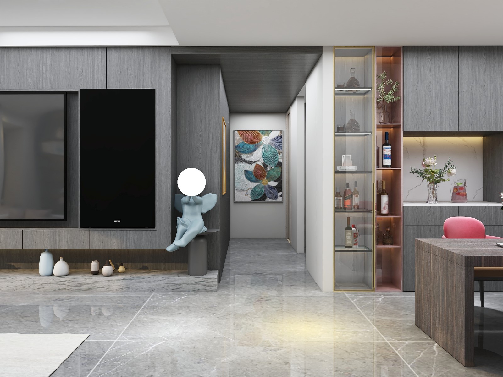 慈溪云顶木作餐厅客厅设计-11