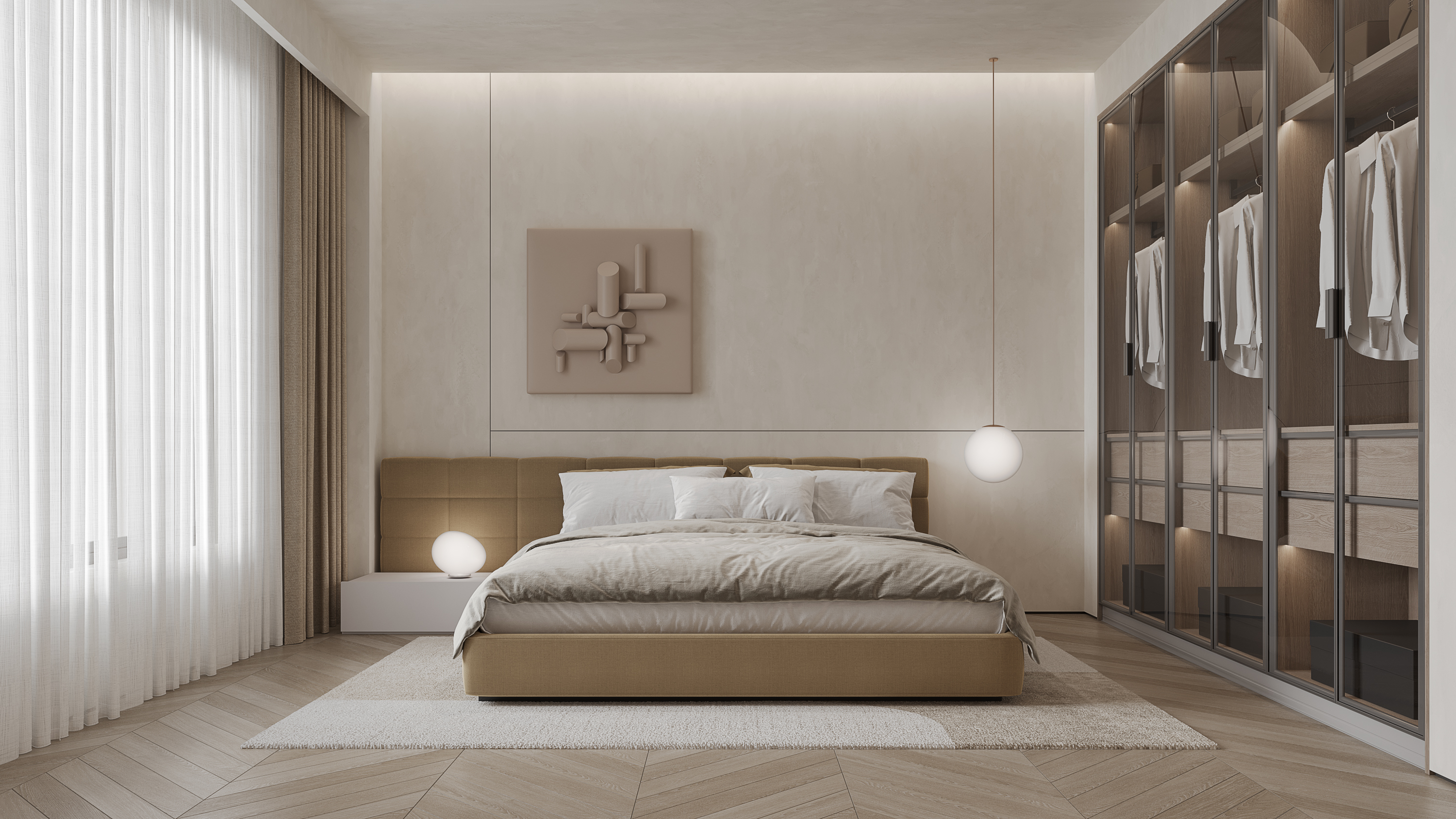 家装大平层奶油风-21