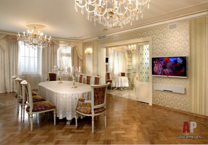 金色古典风格公寓室内设计丨Бейлина Екатерина,Андросенко Янина-10