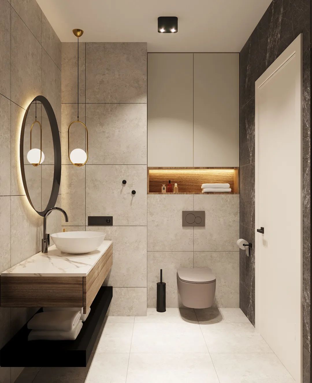 现代优雅的 68㎡一居室-34