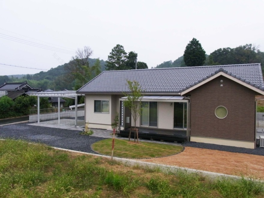 平屋建て和風モダン住宅の新築外構-10