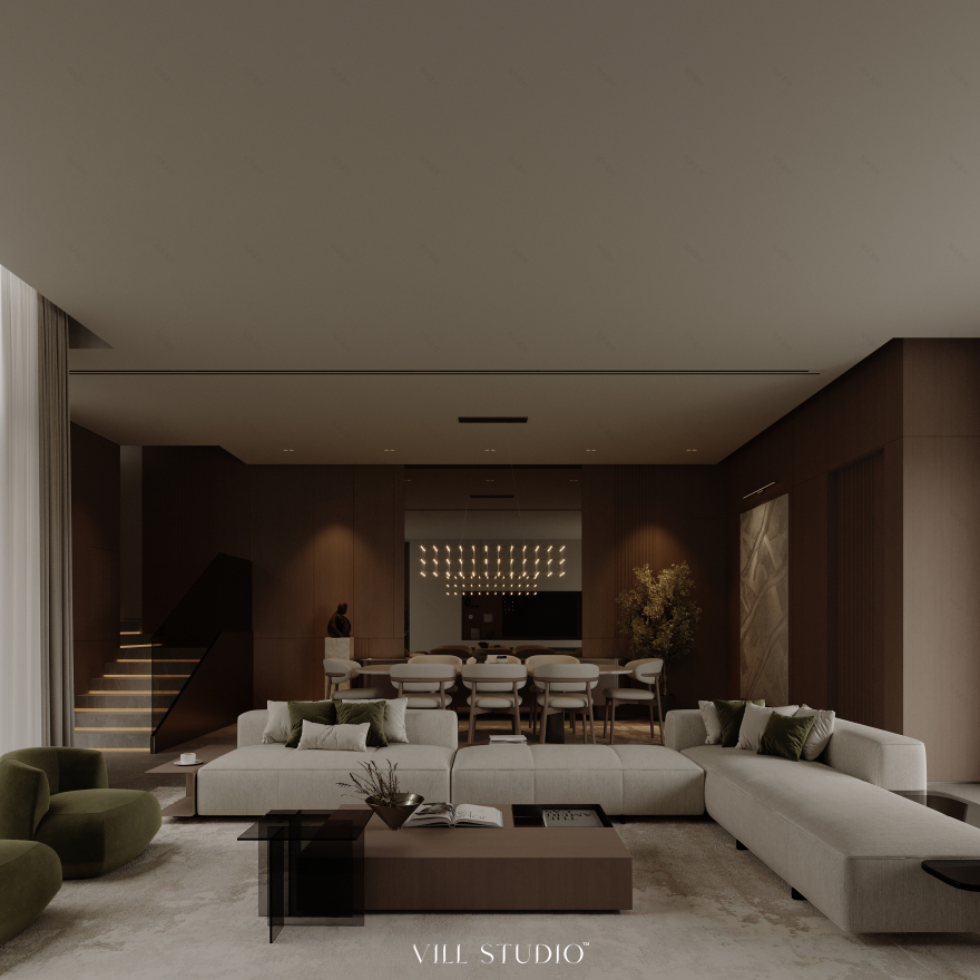 MODERN LIVING - DINING INTERIOR DESIGN | KSA-16