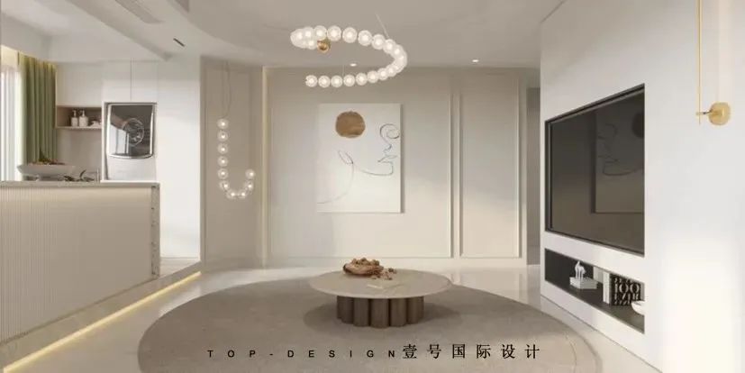 马桥小区奶油轻奢风设计丨壹号国际居奥装饰-10