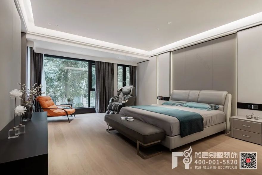 600㎡现代简约别墅设计丨杭州尚层装饰-35