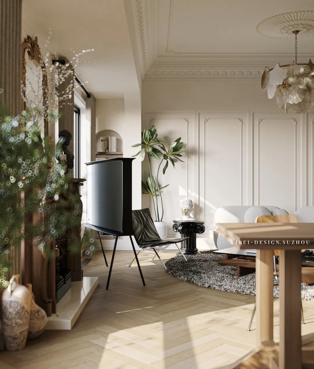 法式复古梦宅丨中国苏州丨一贝设计-4