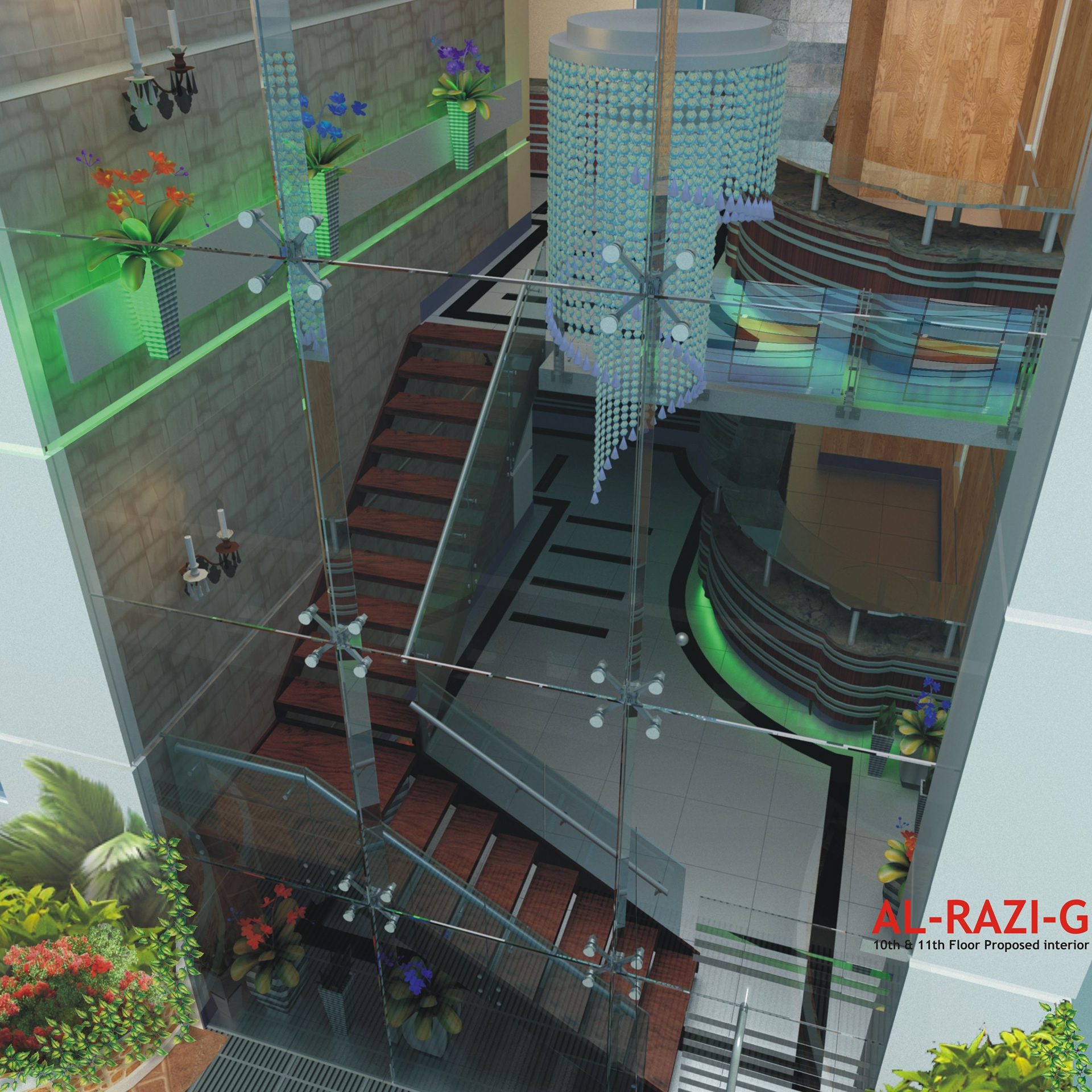 Lift Lobby & Duplex Stair 3D-3