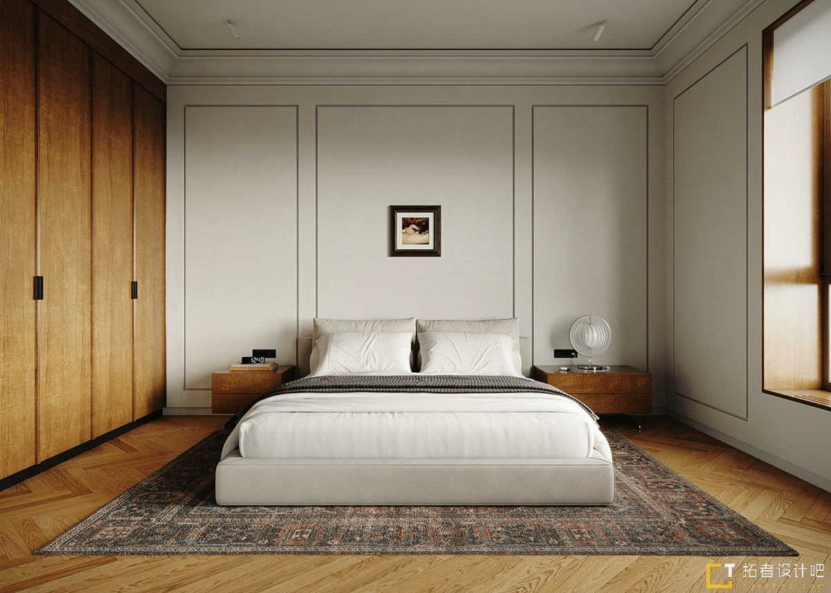 胡桃木+灰橙  意式质感空间设计！-18