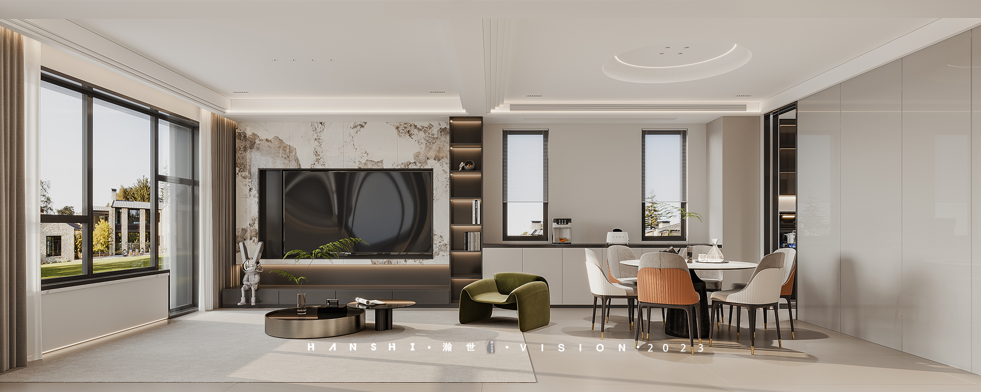 现代轻奢别墅一瀚世表现-1