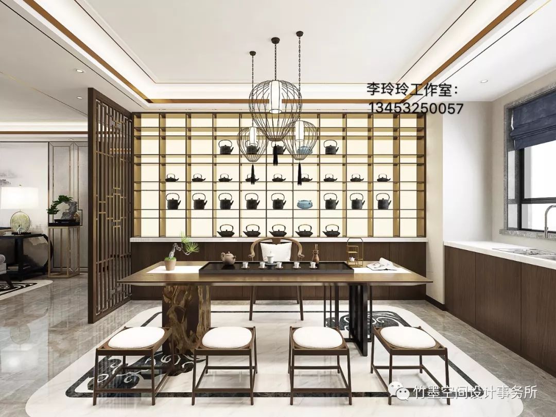 新中式竹墨空间,品味与功能的完美融合-10