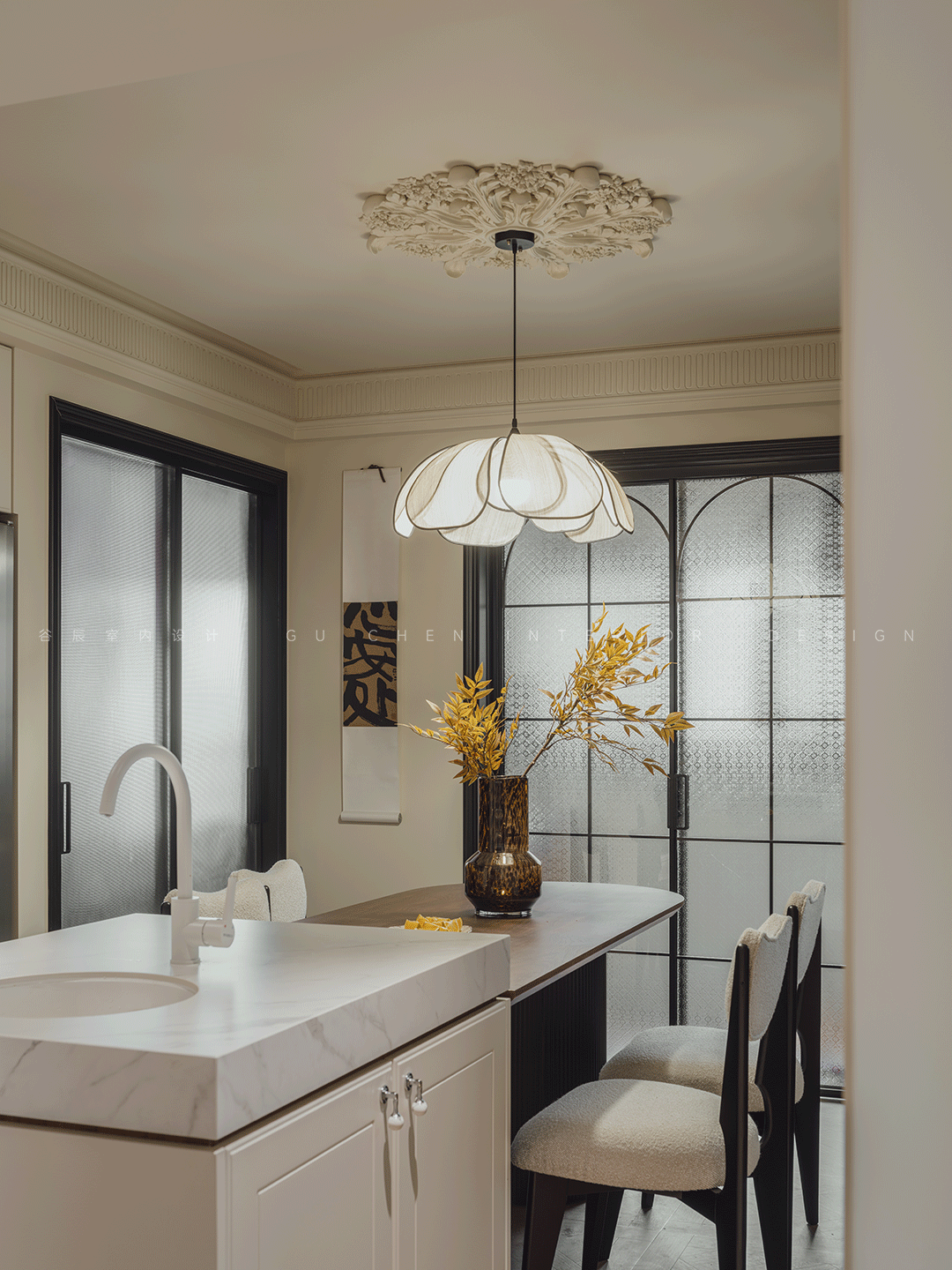 安徽黄山玉屏齐云府复古风家装设计丨中国黄山丨谷辰设计-11