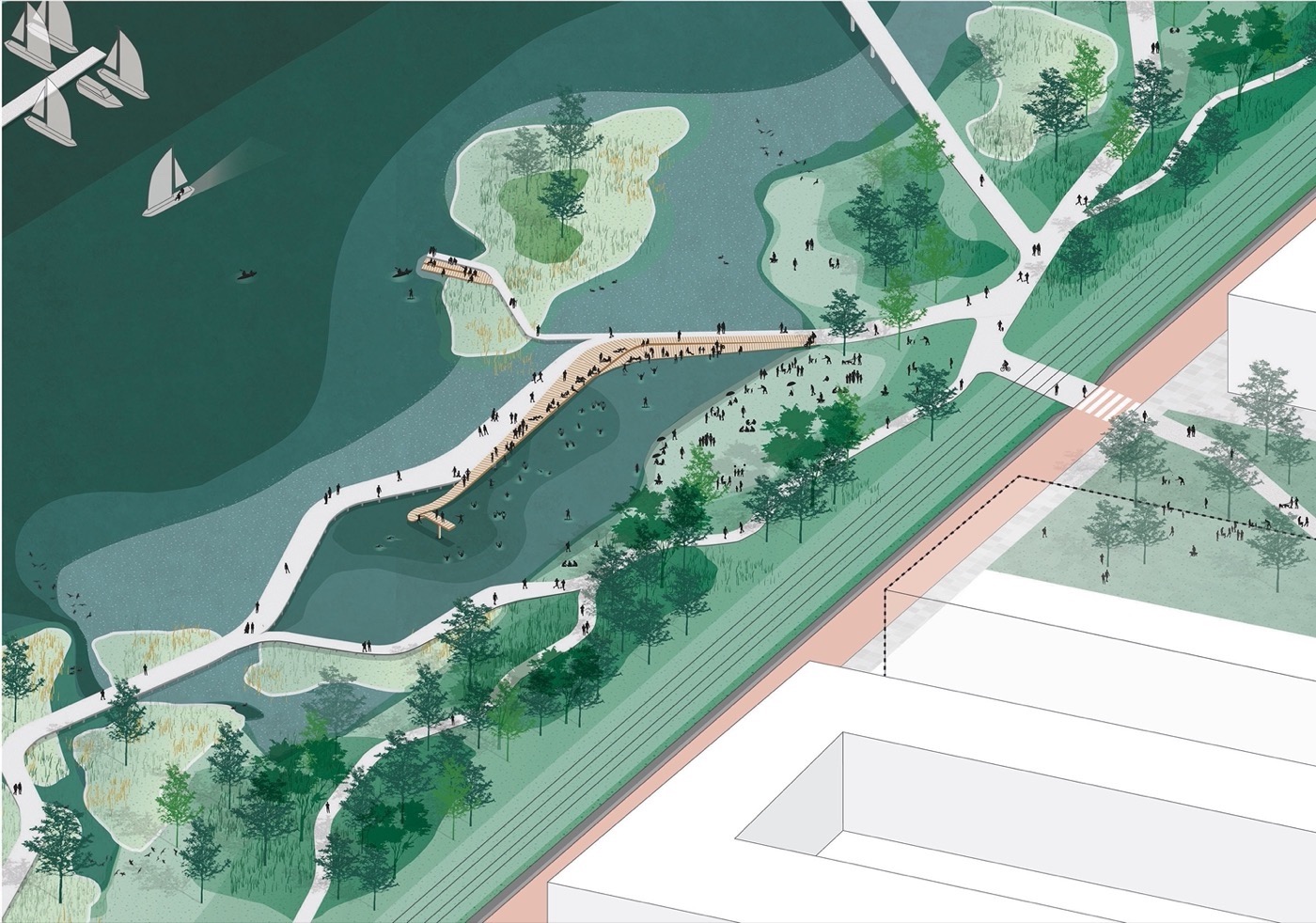 Strandeiland Het Oog · 未来城市绿蓝生活空间丨荷兰阿姆斯特丹丨DELVA-11