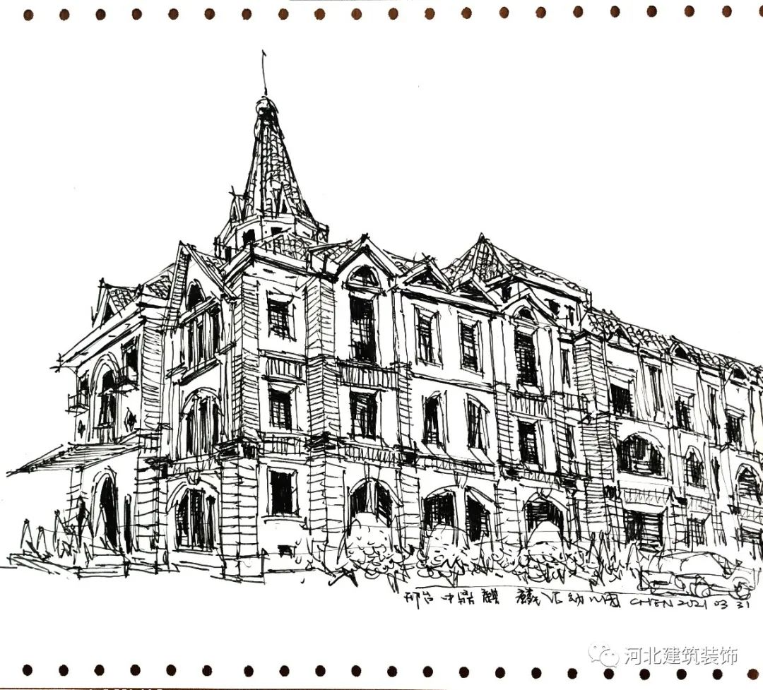 陈力军建筑速写丨中国河北-46