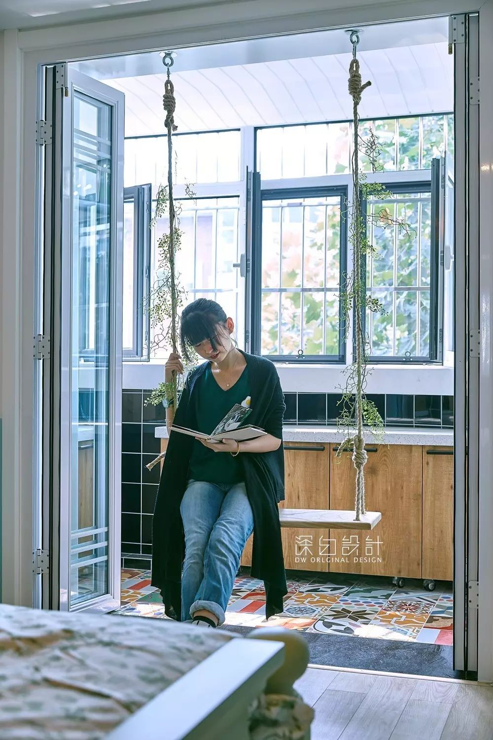 天津 80 平北欧混搭风公寓 | 深白设计的天空之城-32