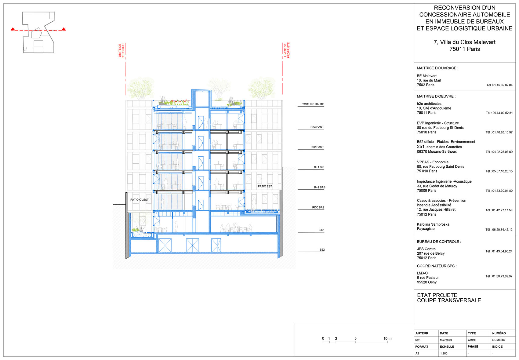 ClosdeMalevart 大楼改造丨法国巴黎丨h2o architectes-60