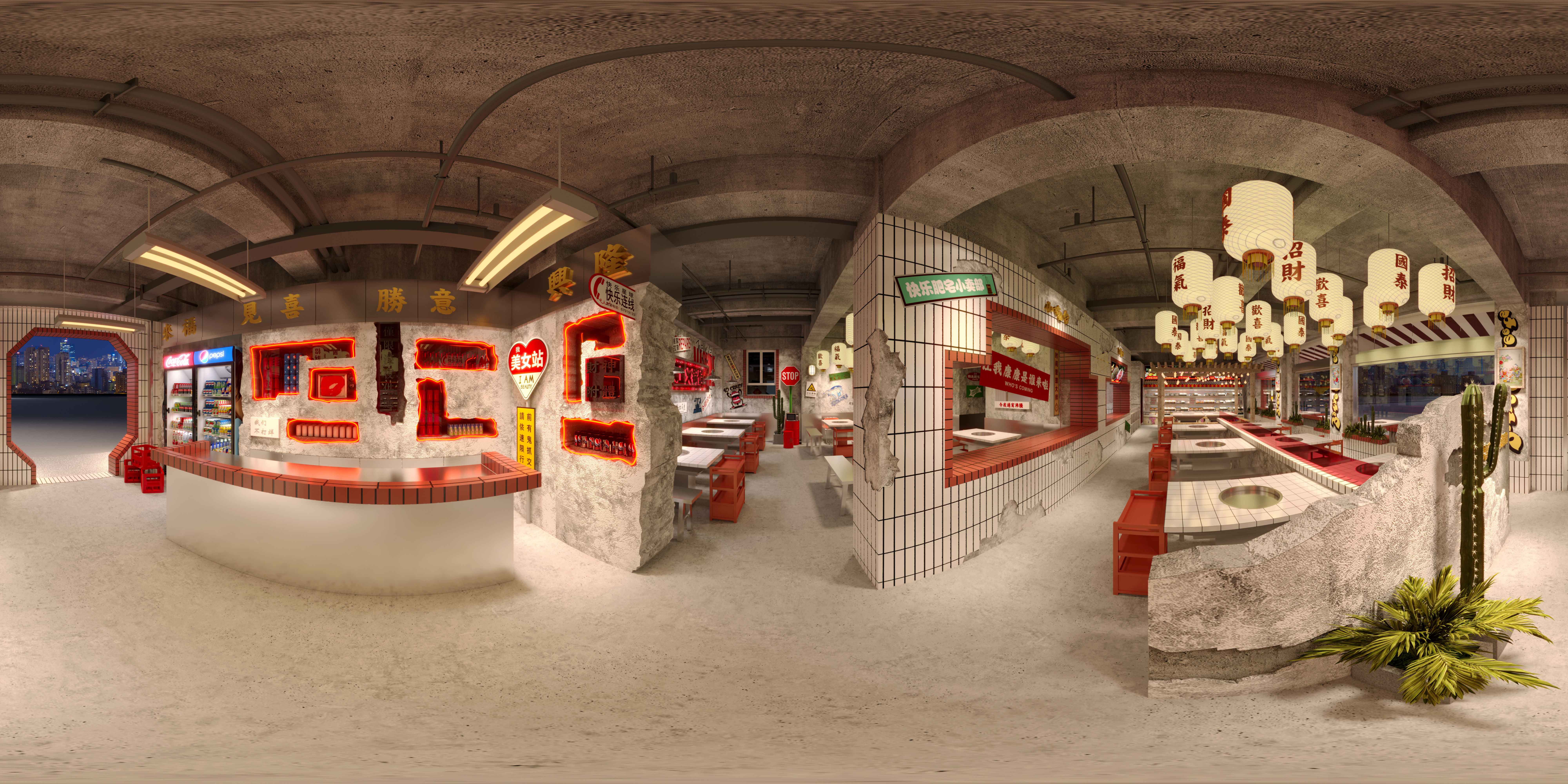 四川德阳市斤火锅店设计 |　火锅店设计公司-1