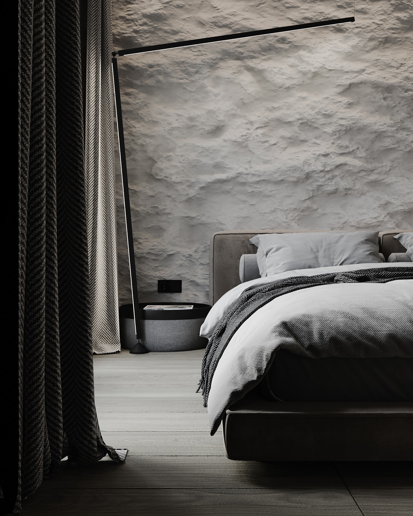 高级灰色系公寓设计 超耐看的设计！-13