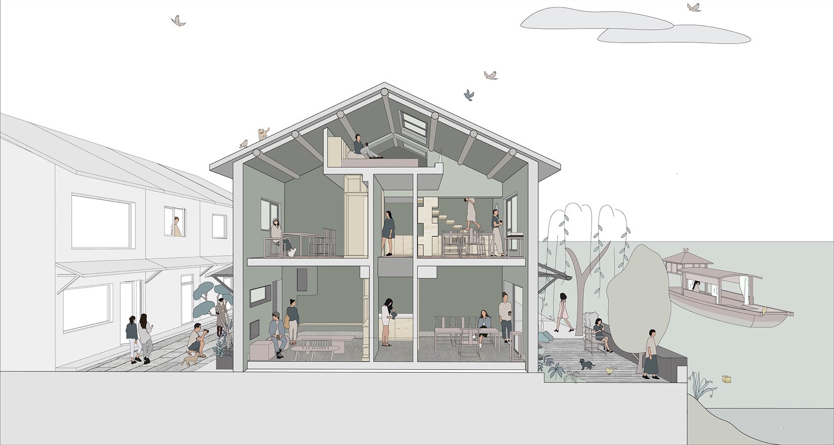 小河茶馆，杭州 / 房子和诗建筑事务所-29