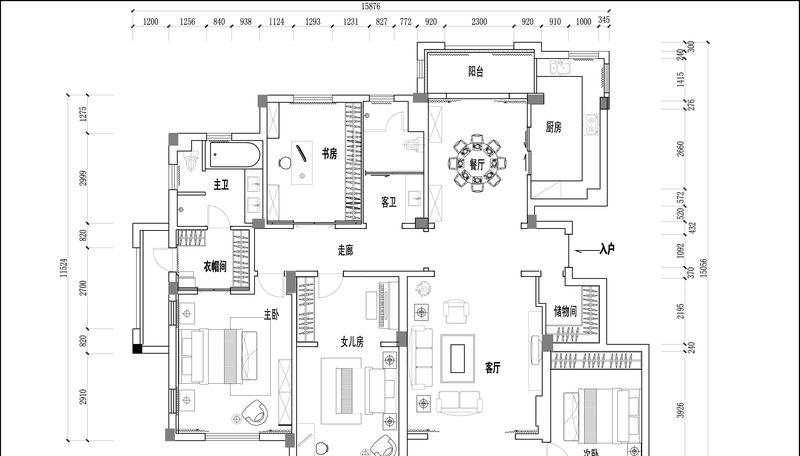 济南海尔绿城玫瑰园“云彩”居住空间设计-28
