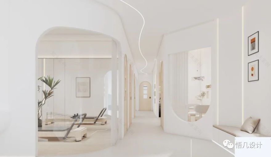 奶油系运动空间 · 温柔治愈的普拉提场馆设计丨中国深圳丨悟几设计-36