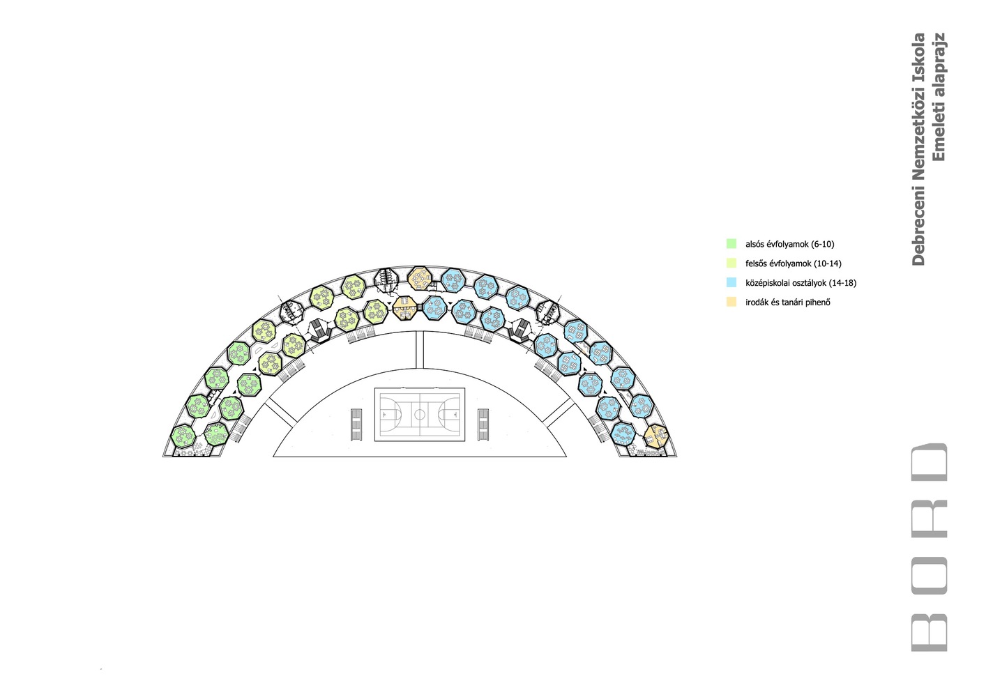 匈牙利国际学校 | 融入自然的圆形设计-44