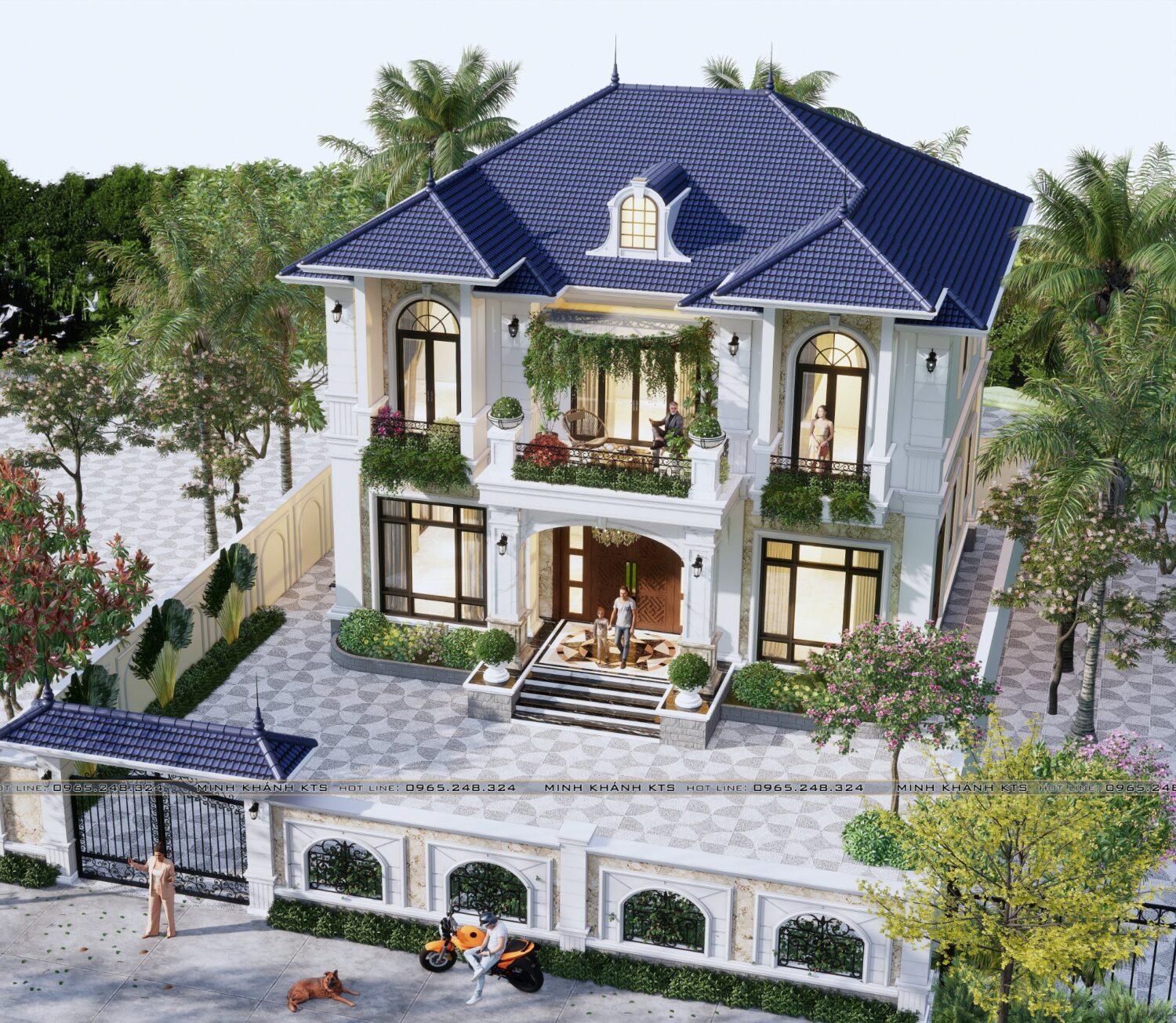 Sketchup别墅外部模型-4