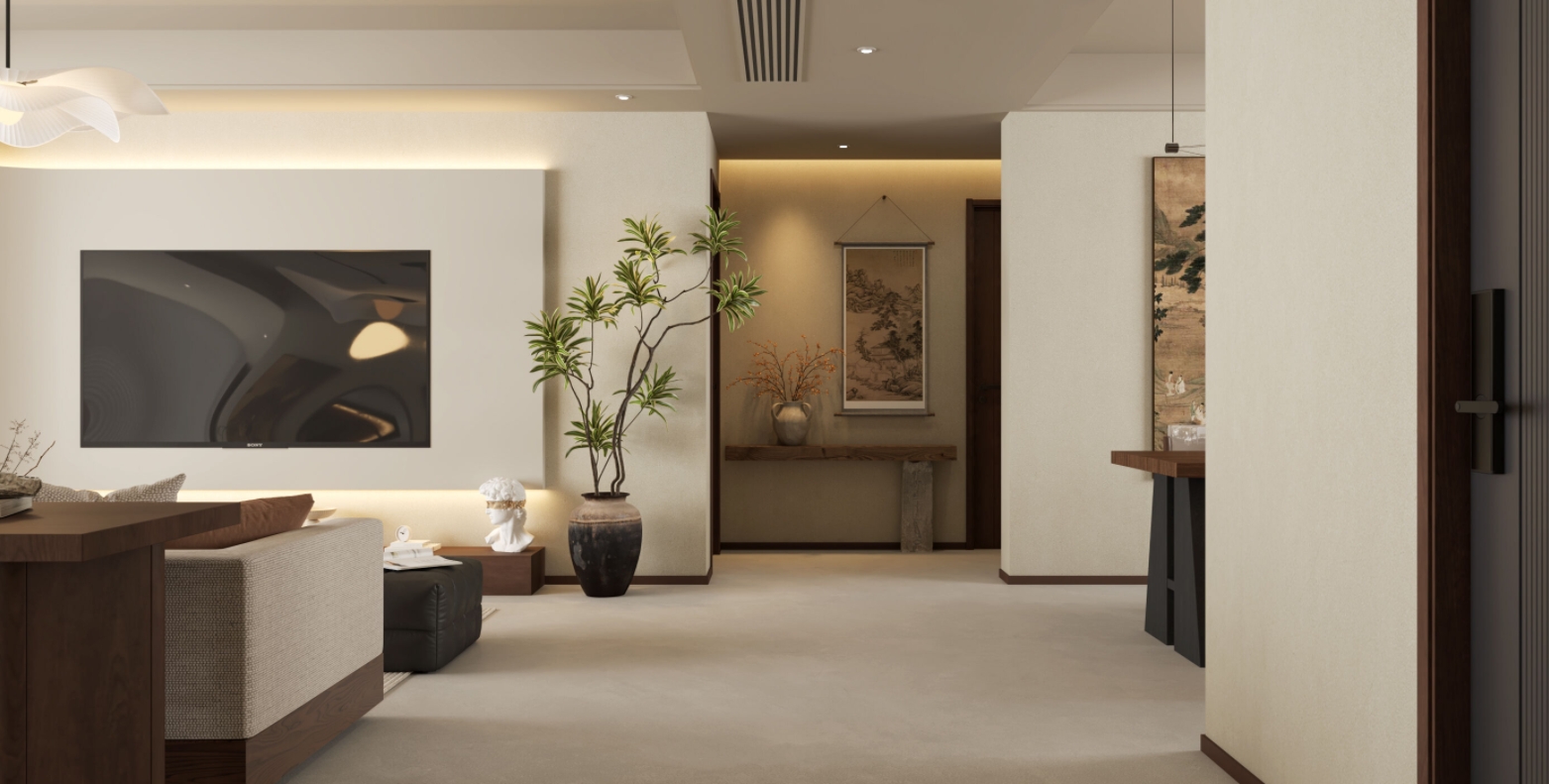 中古风客餐厅效果图表现-5