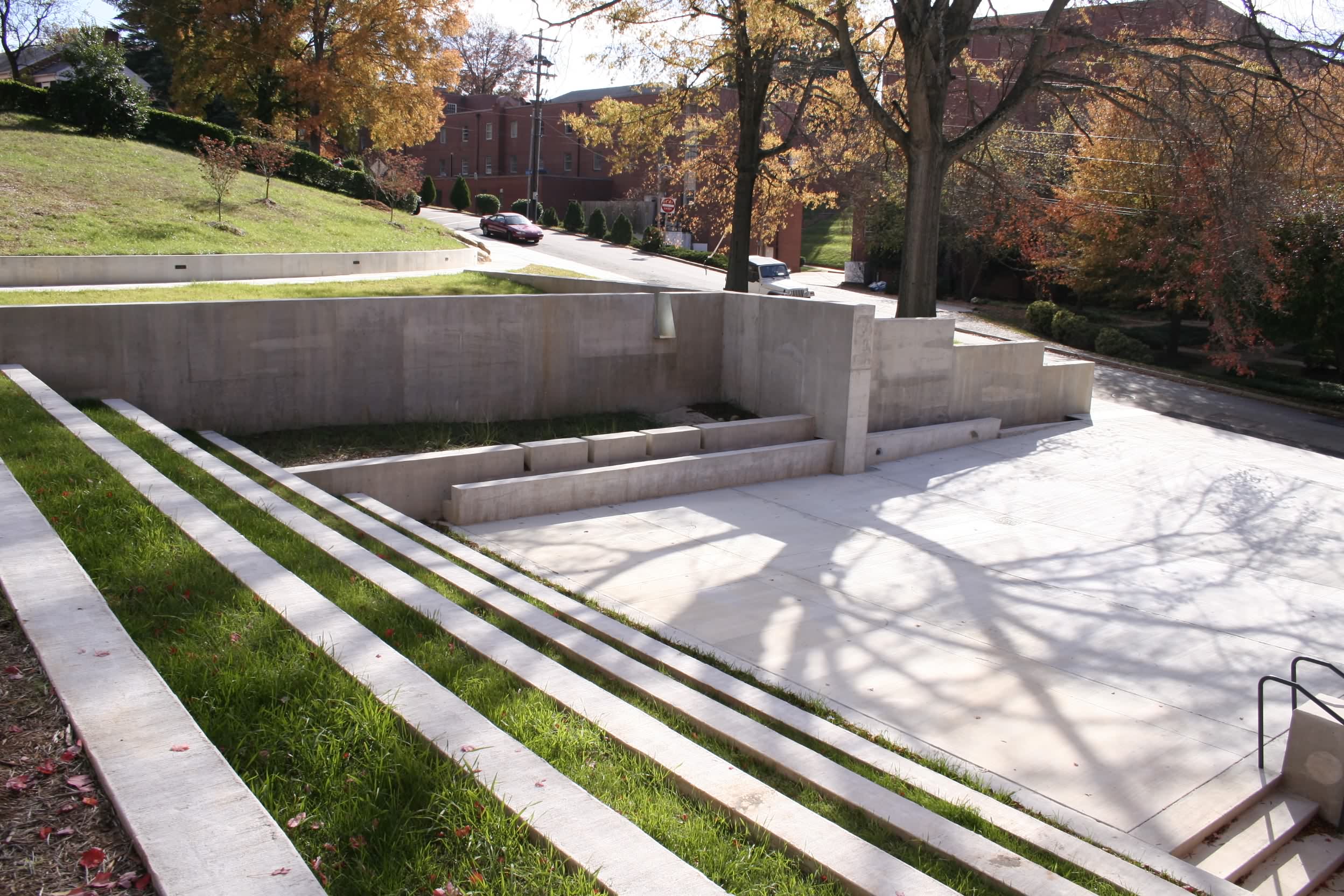 埃弗里特大学雨水庭院 averett university stormwater court by siteworks studio-3