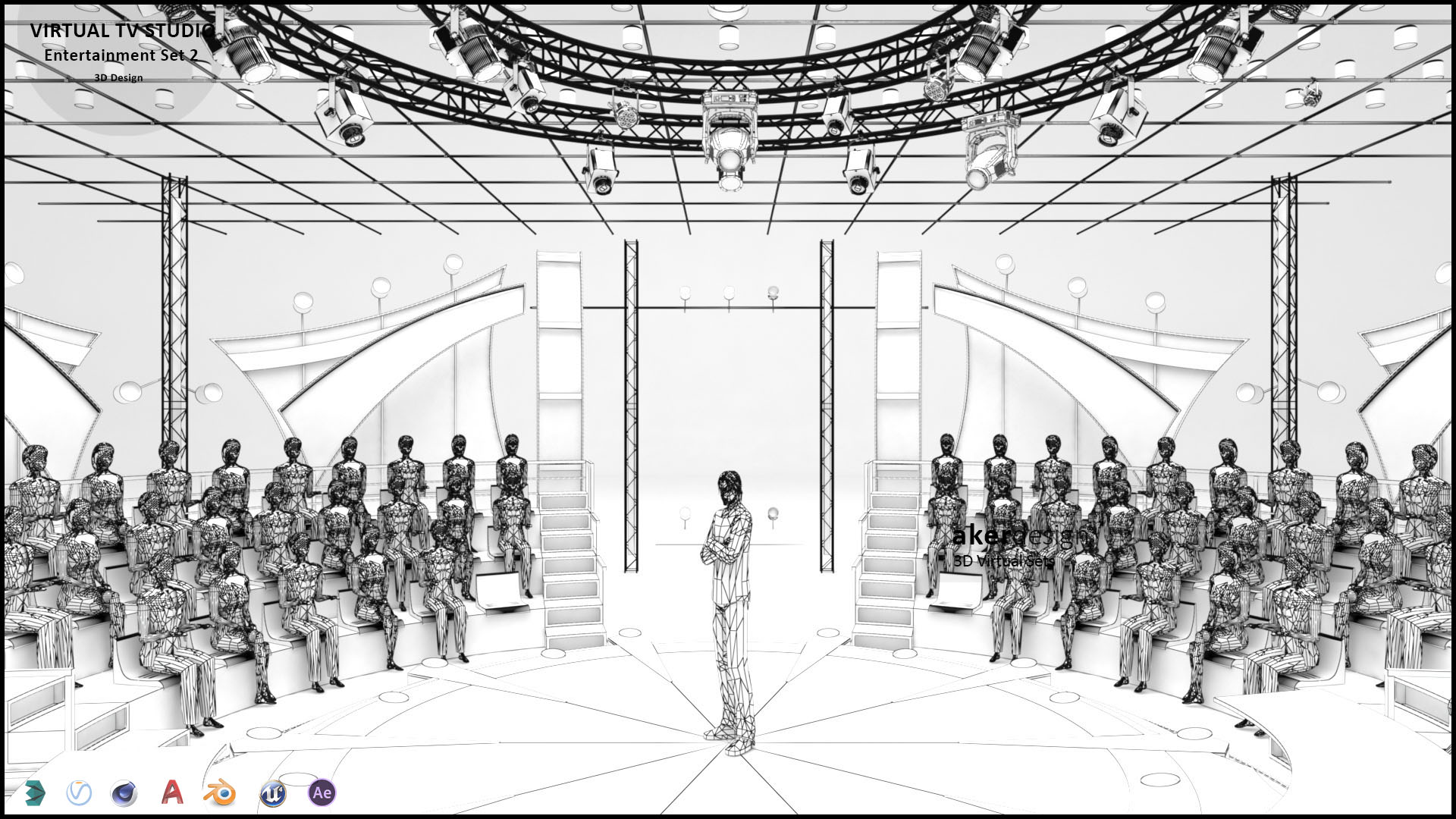 Virtual TV Studio Entertainment Set 2-11