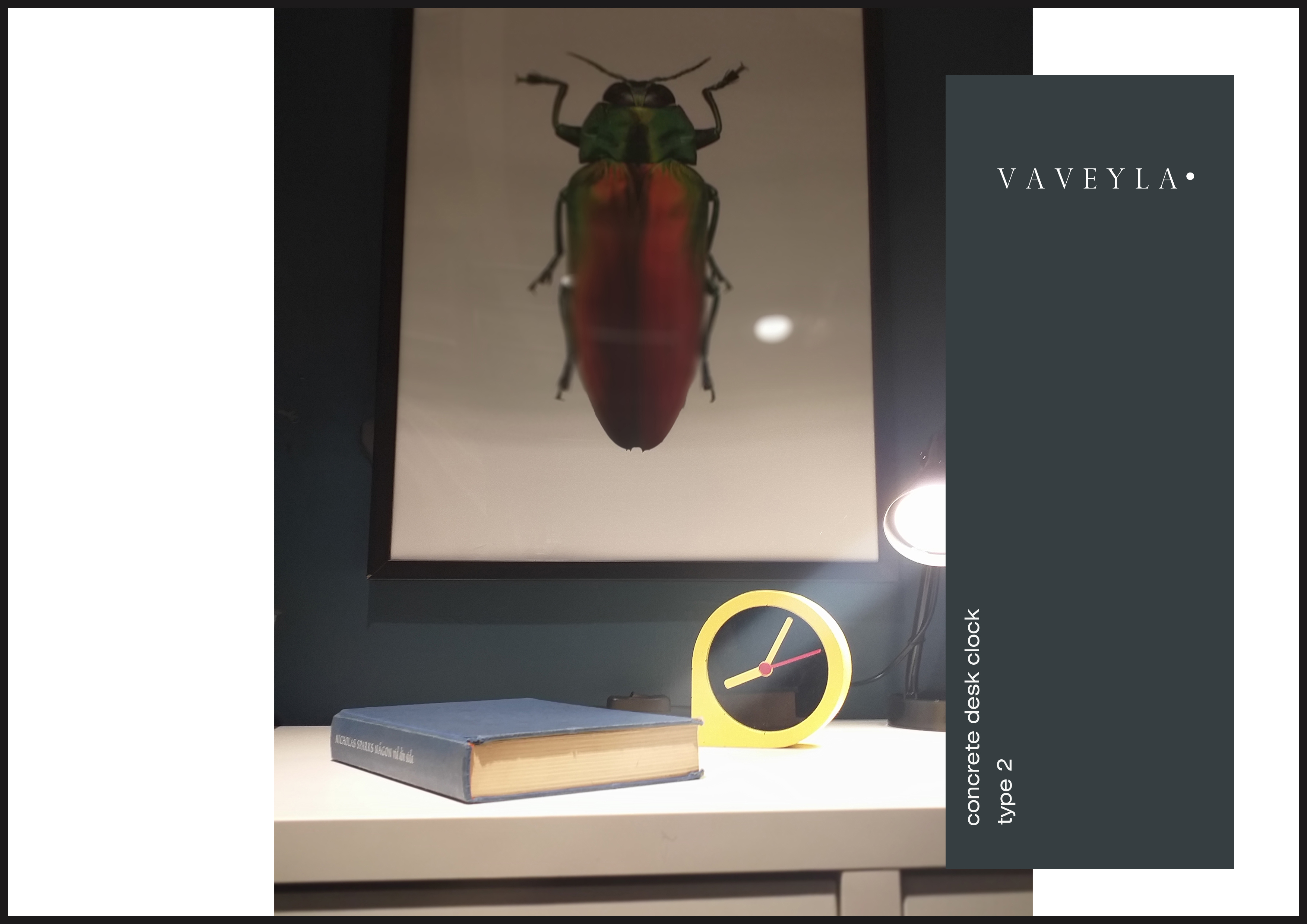 VAVEYLA | concrete desk clock | beton masa saati-4