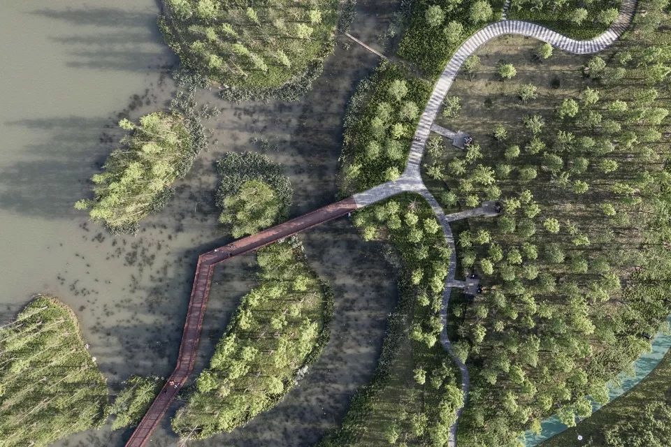 扬州三湾生态中心 | 古运河畔的绿色人文景区-35