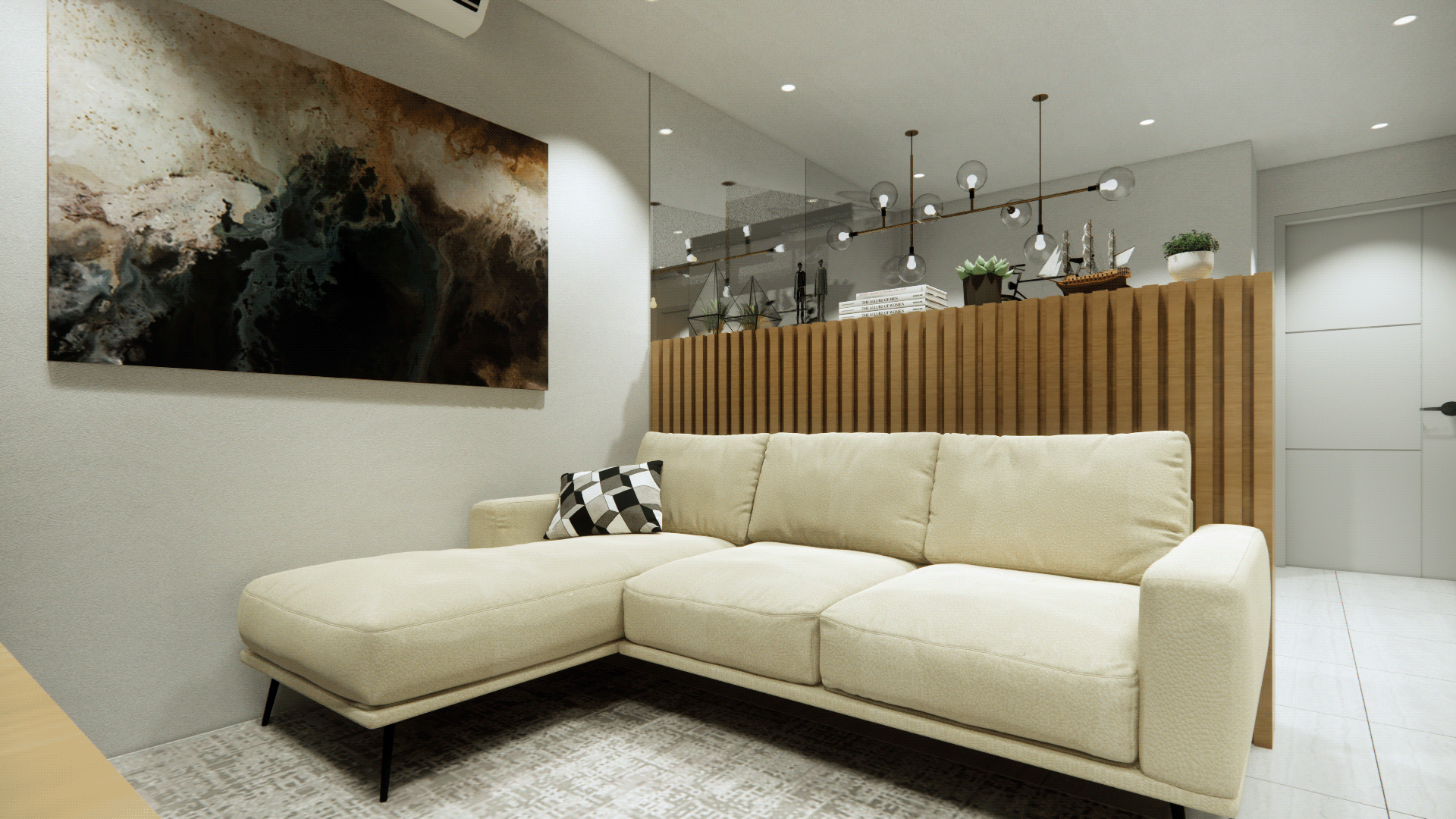 现代风格室内公寓单元丨MyanmarMandalay丨WC+A Architectural Design Lab-1