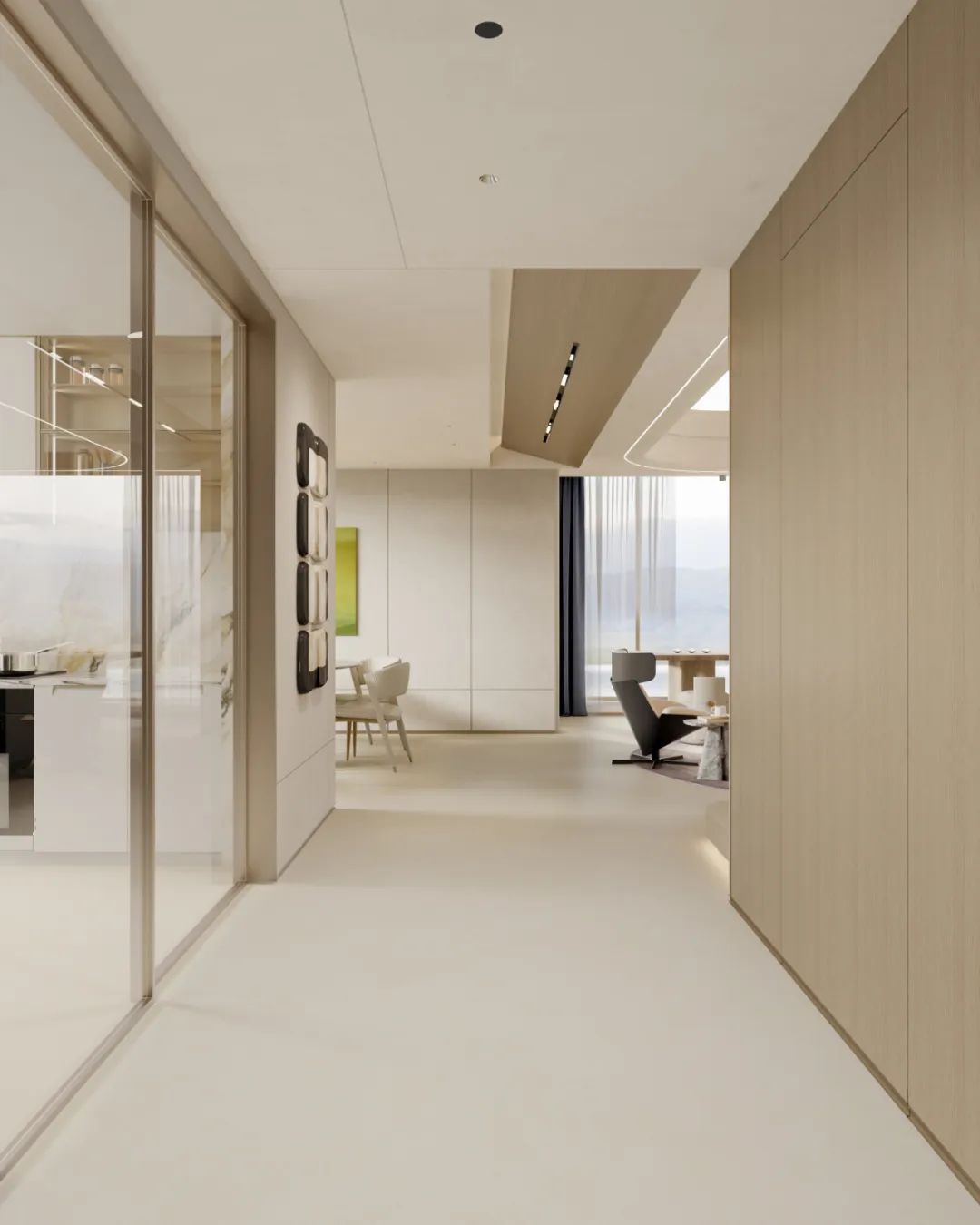 蓝色钱江大平层私宅设计丨中国杭州丨OTL本体建筑空间设计-45