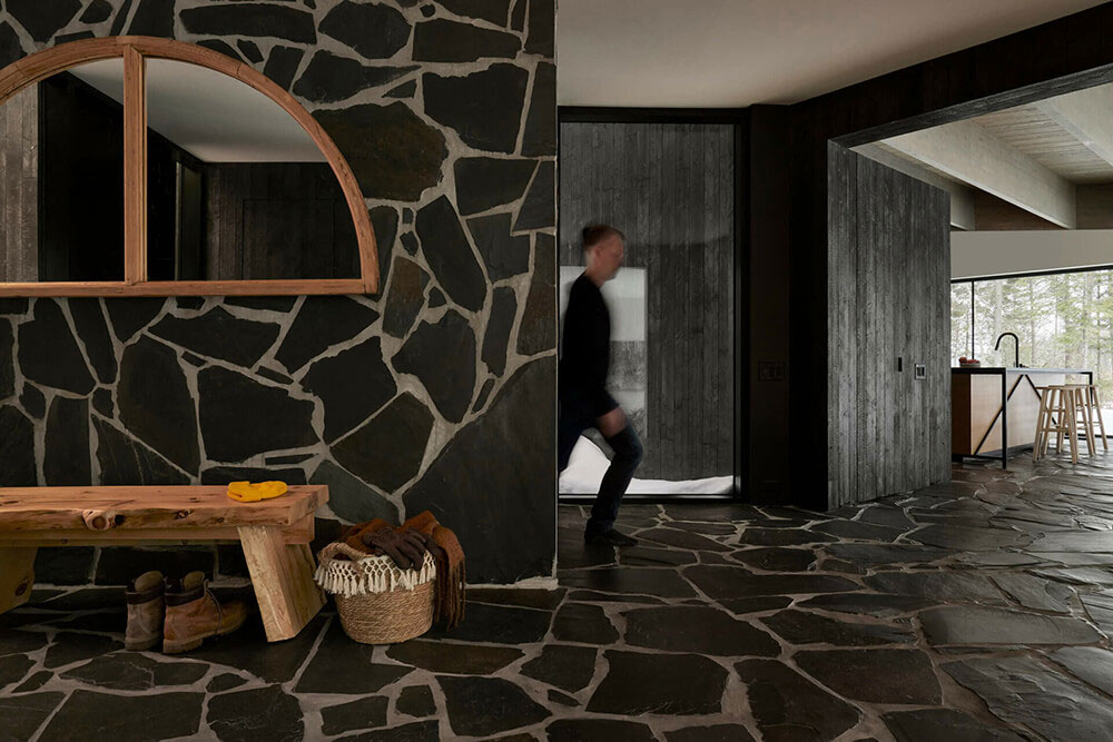 加拿大现代别墅 | 黑暗石材的独特魅力-9