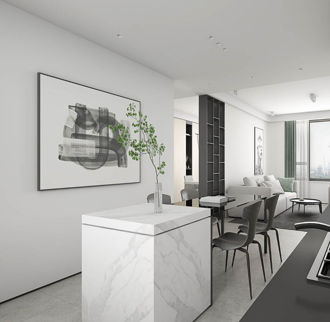 110㎡ 高级现代风 清新治愈-2