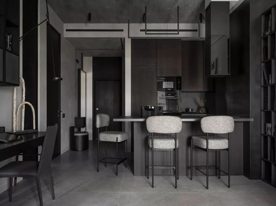 65㎡深色公寓设计丨Svetlana Herzen-8