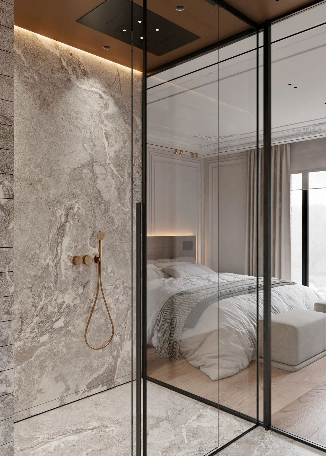 巴塞罗那现代轻法式住宅丨西班牙巴塞罗那丨Alex Tolkachev-32