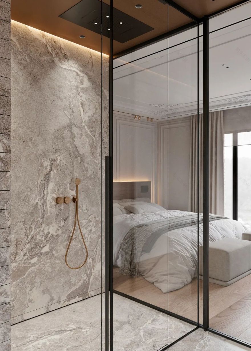 巴塞罗那现代轻法式住宅丨西班牙巴塞罗那丨Alex Tolkachev-32