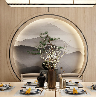 风雅千年 | 新中式博翠天悦洋房设计-2