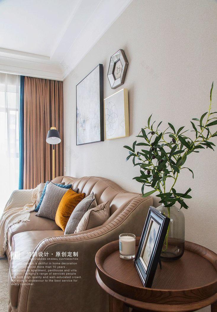 烟灰色轻奢平层软装改造-9