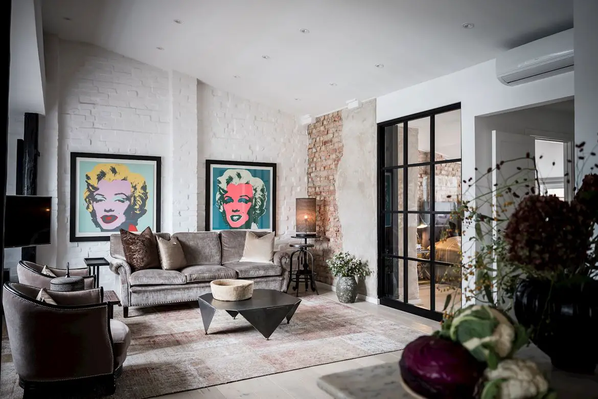 瑞典 1911 年浪漫建筑中的工业风公寓-1