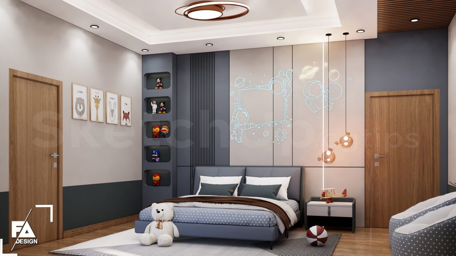 Sketchup儿童房室内模型-2