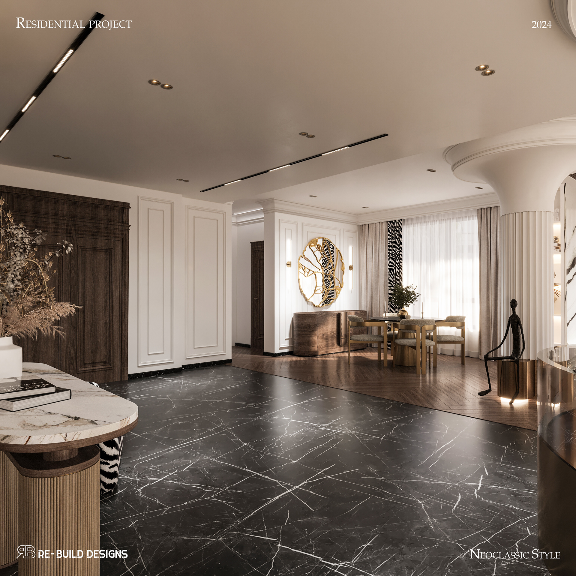 新古典别墅一层及室内设计丨埃及丨Re  Build Designs-14