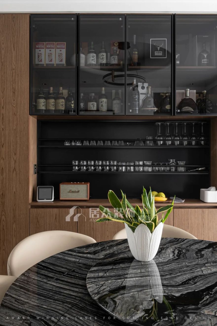 全案案例|绿洋湾191㎡现代平层,宁静舒适的旅居空间-36