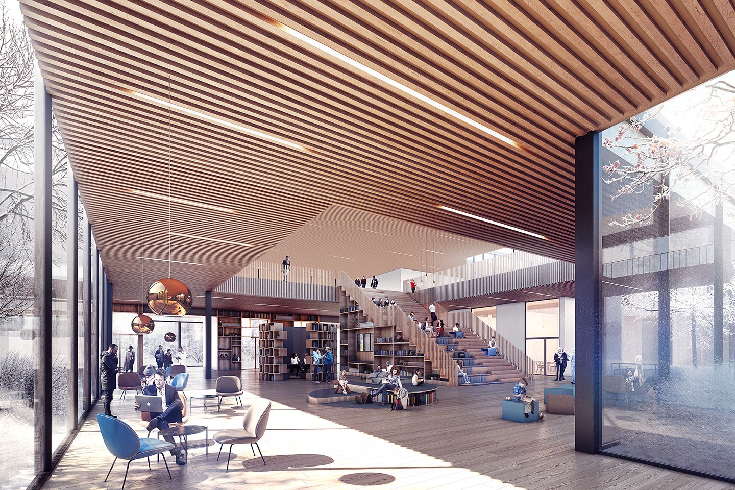 哥本哈根 Steno 糖尿病中心 | 融入自然的疗愈空间-17