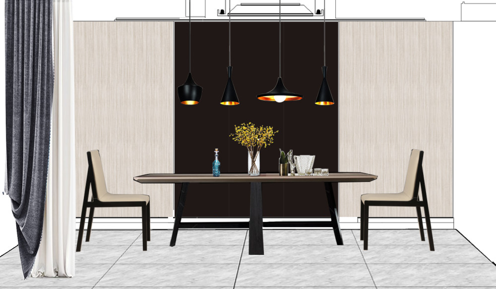 现代简约风格软装案例，黑白灰主调打造质感空间-3