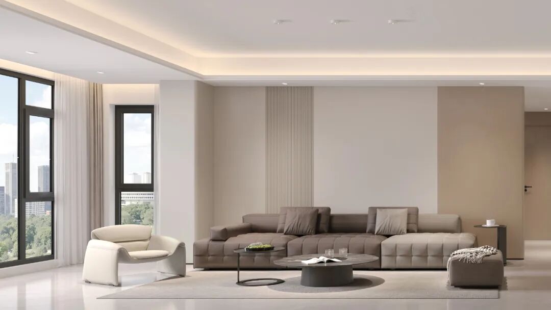 163㎡高颜值浅色系，90后新婚夫妻的现代极简小家，颜值太绝了！-17