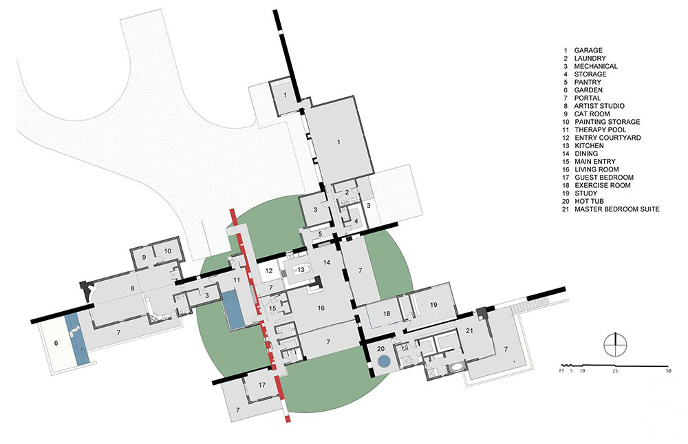 红色片墙指引住宅-22