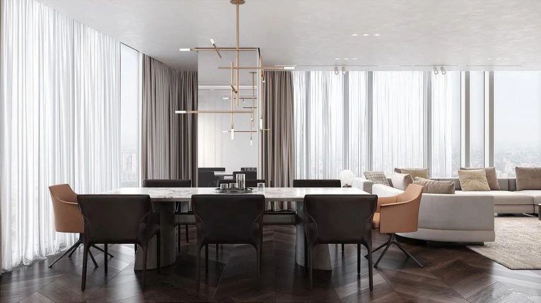 现代简约轻奢风格 | 混搭元素打造高级感大宅-7